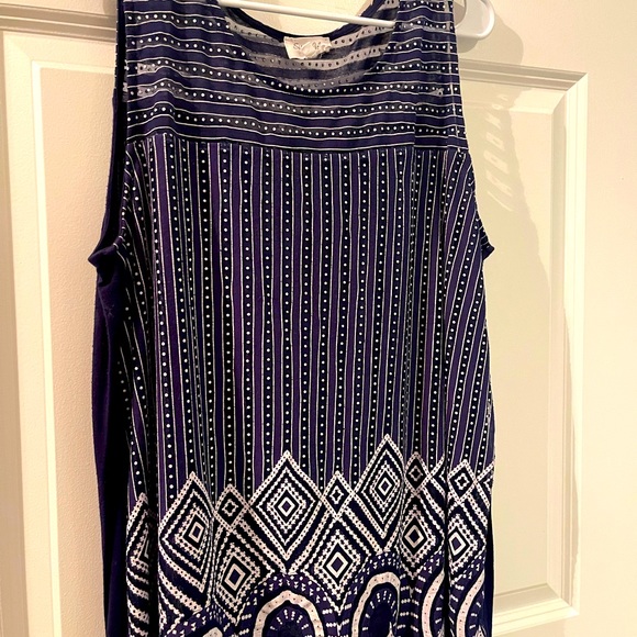 3X navy blue and white patterned shirt - Picture 1 of 3